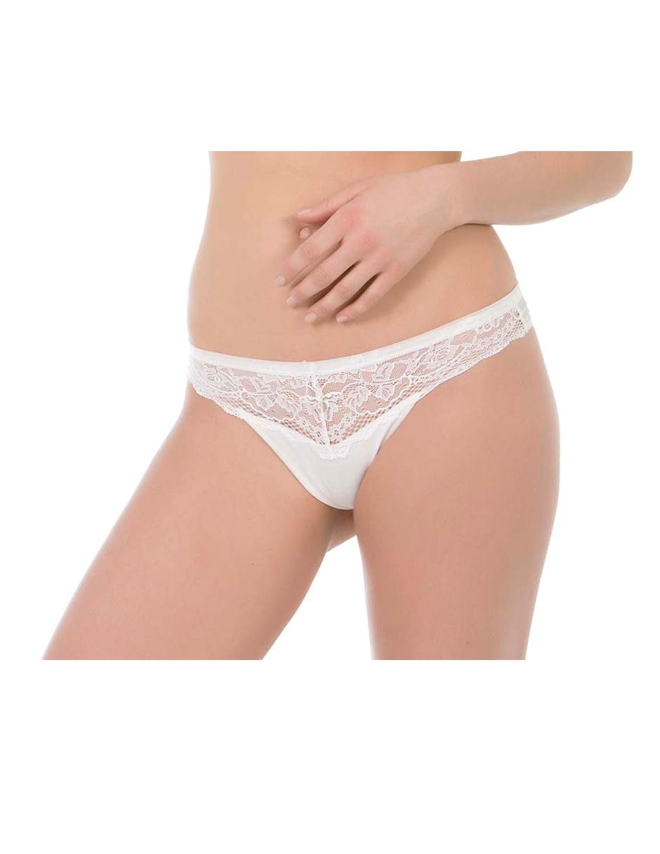 Venta Tanga Blanca Encaje En Stock