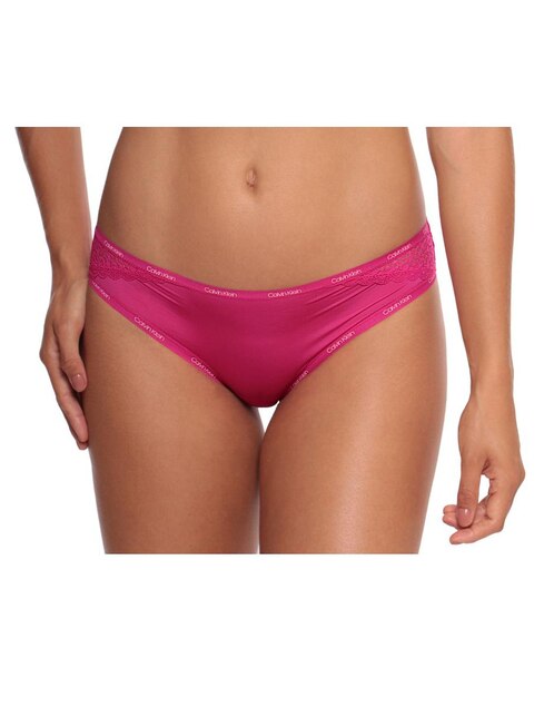 Panty Calvin Klein Rosa Con Logotipo E