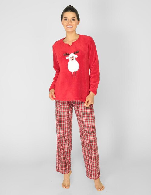 Conjunto pijama Parisinas rojo a cuadros en Liverpool