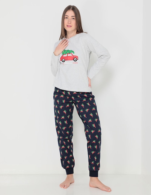Conjunto pijama navideña ADMAS para mujer