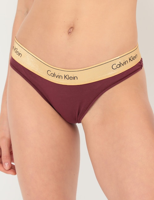 Panty brasileña Calvin Klein de algodón para mujer