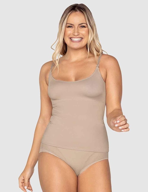 "camiseta" leonisa "cuello" simulado "manga" sin manga "de" poliéster