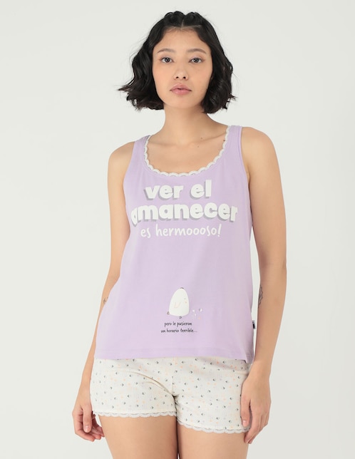 Conjunto pijama Mango y Merengue para mujer