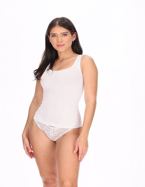 Camiseta tipo faja con compresión alta para mujer 1