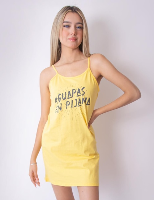 Camisón Twins estampado de algodón