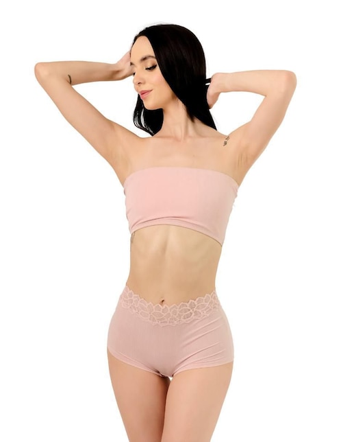 Conjunto de bra y panty Liu Liu de encaje