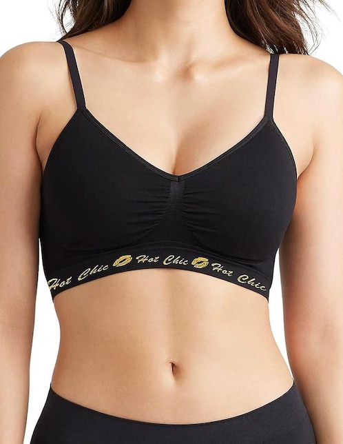 Set top cuello redondo escote profundo tirante delgado