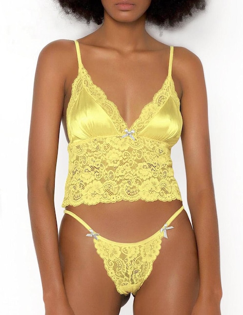 Conjunto de bra y panty cocoa lingerie "de" poliéster