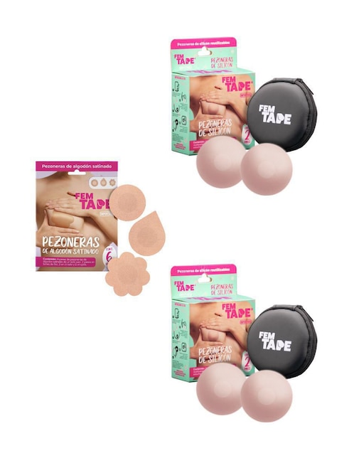 Set de cubre pezón Fem Tape de silicón 3 pares