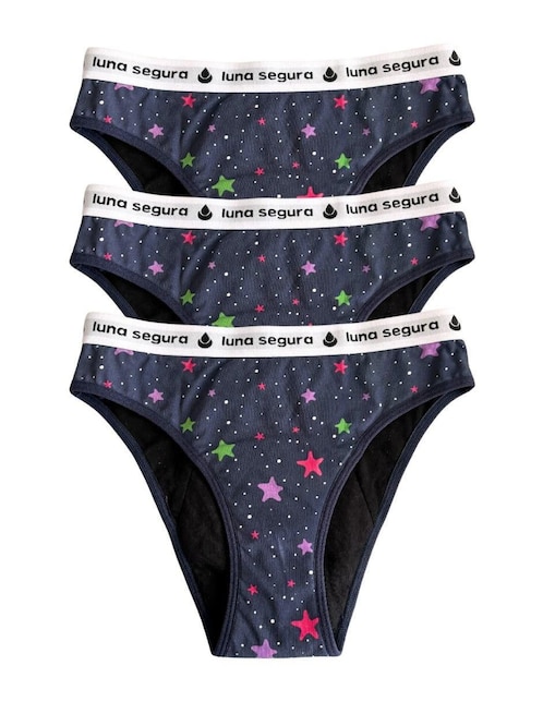 Set panty menstrual Luna Segura flujo súper abundante