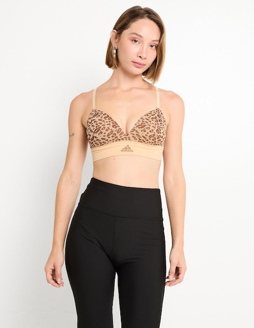 Brassiere peto medio Adidas con copa para mujer