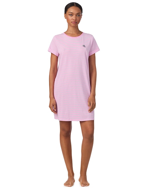 Camisón estampado a rayas de algodón 1