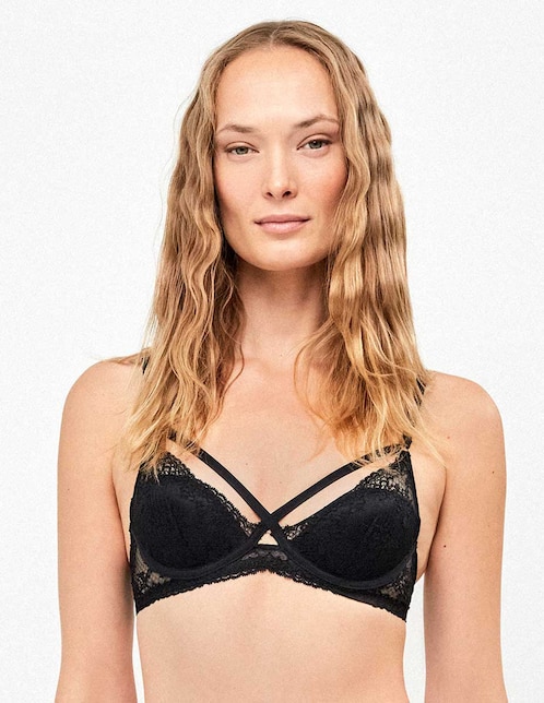 Brassiere balconette Map con copa para mujer