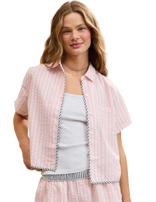 Playera pijama Aerie estampado a rayas para mujer