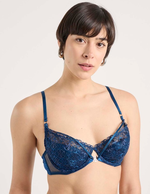 Brassiere balconette con copa para mujer 1
