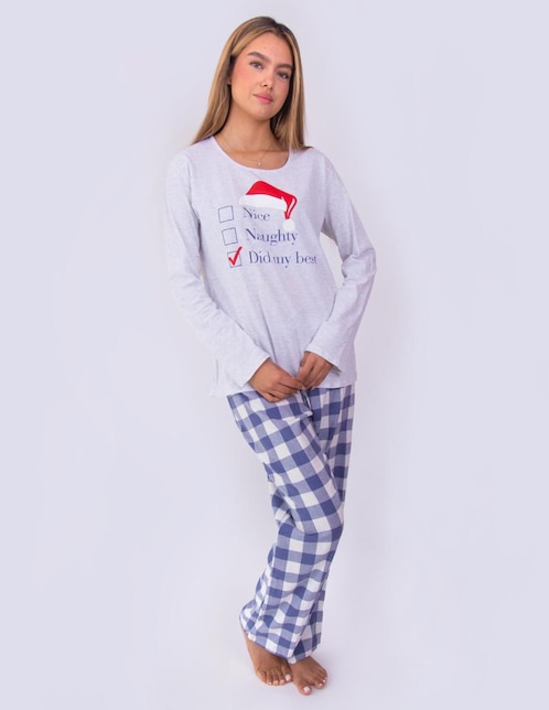 Conjunto pijama navideño Twins para mujer
