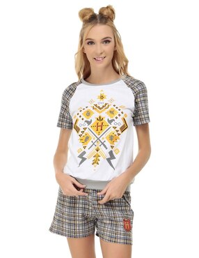 Conjunto pijama a cuadros Harry Potter algodón gris en Liverpool