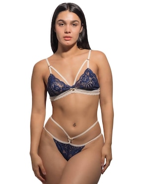 Conjunto De Bra Y Panty Liu Liu De Encaje