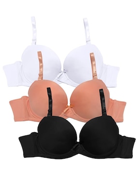 Set brassiere demi Tatys Fashion con copa seamless para mujer