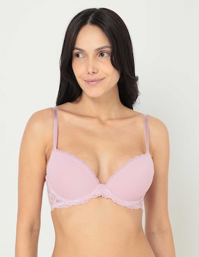 Brassiere bordado Playtex rojo obscuro