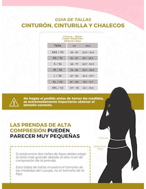 Faja cinturilla By Manelyk con compresión alta para mujer