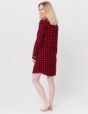 Camisón Revie Homewear estampado a cuadros de algodón
