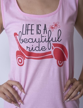 Camisón Twins estampado de algodón