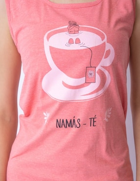 Camisón Twins estampado de algodón