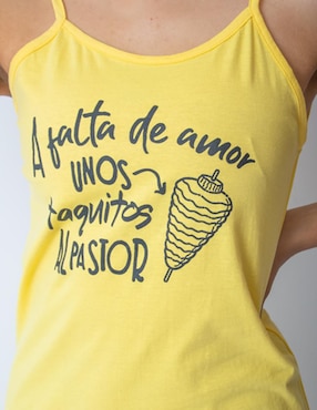 Camisón Twins estampado de algodón