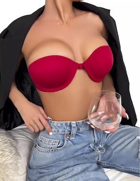Brassiere strapless Femica media copa para mujer