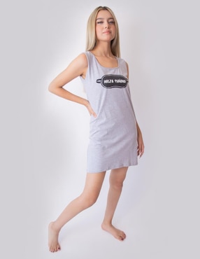 Camisón Twins estampado de algodón