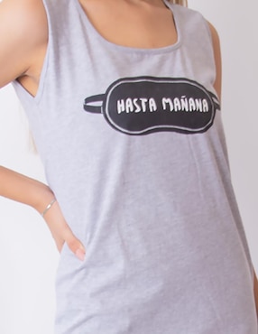 Camisón Twins estampado de algodón