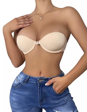Brassiere strapless Femica media copa spacer para mujer