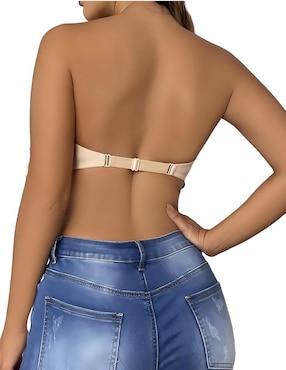 Brassiere strapless Femica media copa spacer para mujer