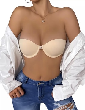 Brassiere strapless Femica media copa spacer para mujer
