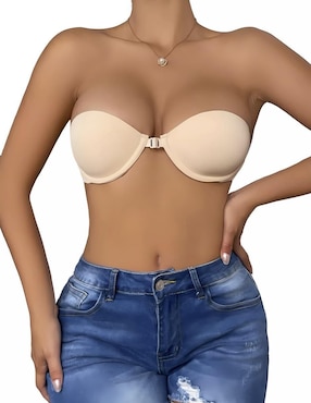 Brassiere strapless Femica media copa spacer para mujer