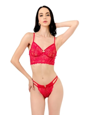 Conjunto De Bra Y Panty Liu Liu De Encaje