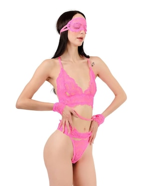 Conjunto de bra y panty Liu Liu de encaje
