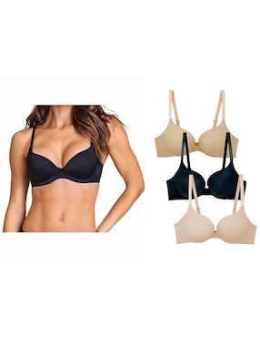 Brassiere demi Tatys Fashion copa doble push up seamless para mujer