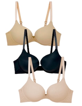 Brassiere demi Tatys Fashion copa doble push up seamless para mujer