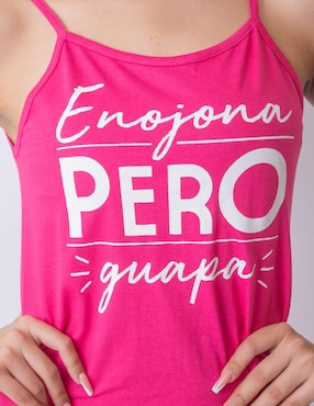 Camisón Twins estampado de algodón
