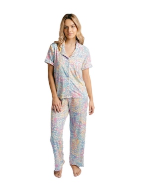 Conjunto pijama Ondas De Sueño animal print para mujer