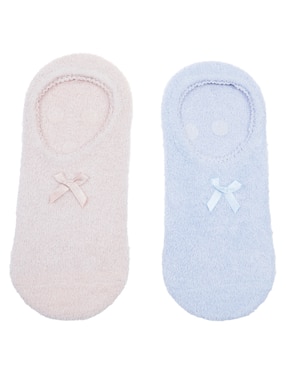 Set Protector De Pie Comfort Punto Blanco Para Mujer 2 Pares