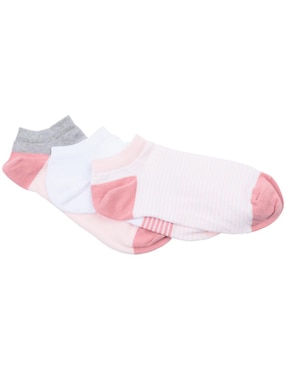 Set Tin Comfort Punto Blanco De Algodón Para Mujer 3 Pares