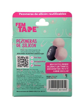 Set de cubre pezón Fem Tape de silicón 3 pares