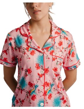 Conjunto pijama Ondas De Sueño colibrí para mujer