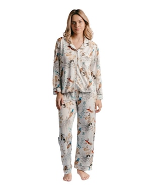 Conjunto pijama Ondas De Sueño gallo para mujer