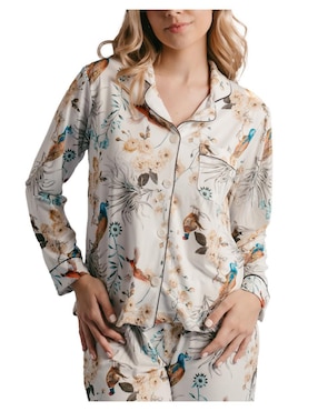 Conjunto pijama Ondas De Sueño gallo para mujer