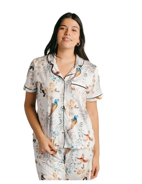Conjunto pijama Ondas De Sueño gallo para mujer