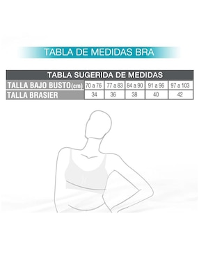 Faja tipo brassiere Fajate con compresión media para mujer
